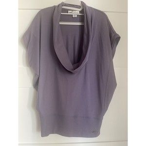Lacoste + Malandrino Womens Purple Cowl Neck  Size Med